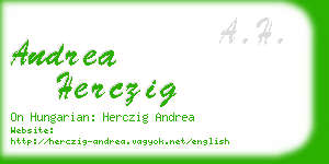 andrea herczig business card